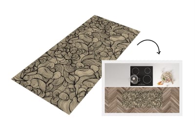 Keukenloper - Loper keuken - Abstract - Lijn - Patronen - 120x50 cm - Keukenloper vinyl