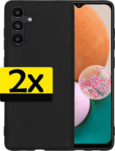 Hoesje - 2 Stuks - Geschikt voor Samsung Galaxy A13 5G - Sterk & Shockproof - Case Siliconen - Back Cover - Telefoon Hoes - Telefoonhoesjes - Zwart