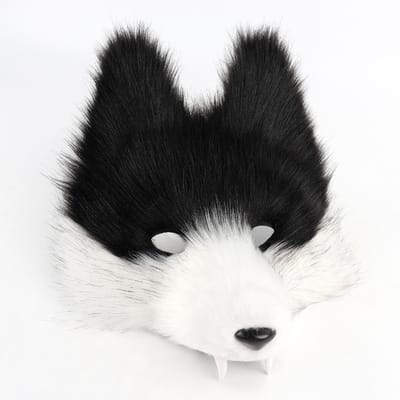 Vos Wolf Masker en Staart Set Voor Meisjes Halloween Kat Masker Staart Cosplay Vos Masker Wolf Staart Kostuums Accessoires Voor Feest