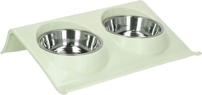 Springos Voerbak | Waterbak | voerbakjes | Drinkbak | Eetbak | Dubbel | Groen