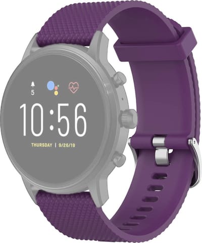 Siliconen bandje - geschikt voor Fossil Gen 5 / 5E / 6 - paars