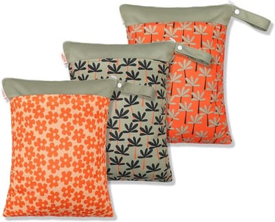 Set van 3 Herbruikbare Waterdichte Luiertassen voor Baby's, Ideaal voor Onderweg, Organiseer Noodzakelijkheden, 30x40cm