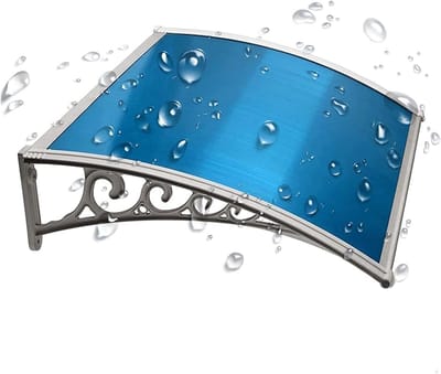 Deurluifel - Terrasscherm - Bescherming tegen neerslag - Aluminiumlegering beugel - 2.5 mm paneel - Transparant