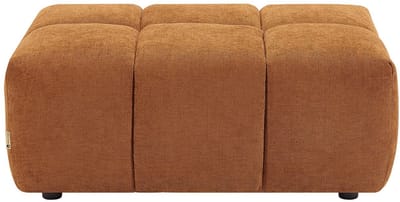 Vente-unique Poef van terracottakleurige stof met textuur APOLIU