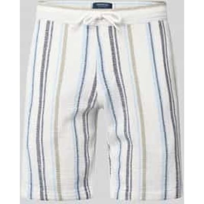 Shorts met streepmotief en tunnelkoord