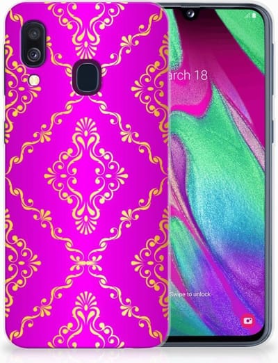 Siliconen Hoesje Samsung Galaxy A40 Barok Roze