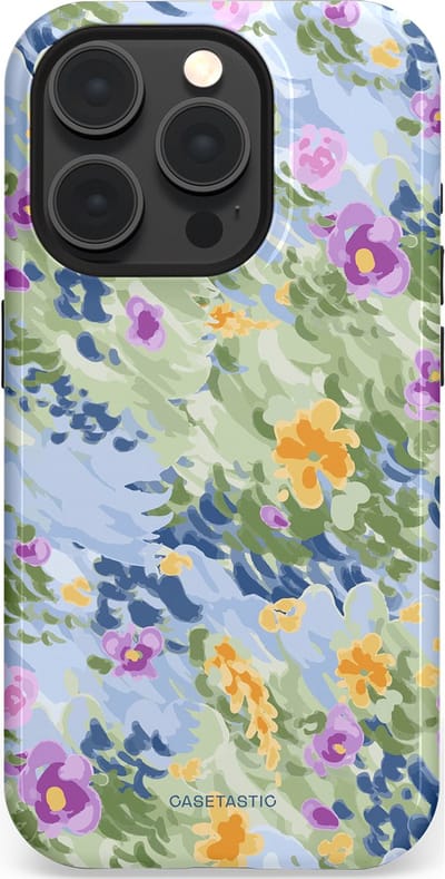 Casetastic Hoesje Geschikt voor Apple iPhone 15 Pro Magsafe - Stijlvolle Beschermende Duo-layer Case - Zonnige Bloemtuin
