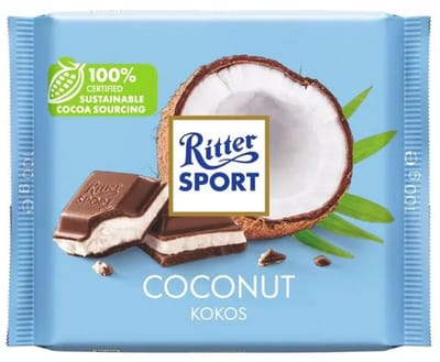 Ritter Sport Melk Chocolade met Kokosvulling – 12 x 100 gram