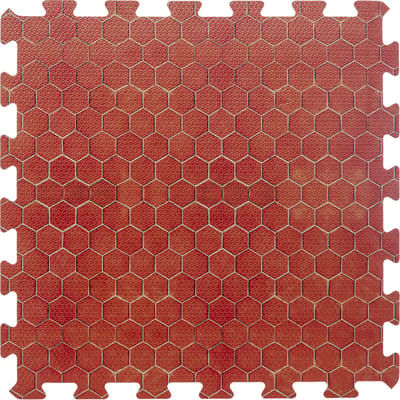 8x stuks Foam puzzelmat zwembadtegels/fitnesstegels terracotta tegeltjes 50 x 50 cm