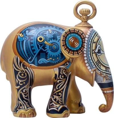 Watch! 10 cm Elephant parade Handgemaakt Olifantenstandbeeld