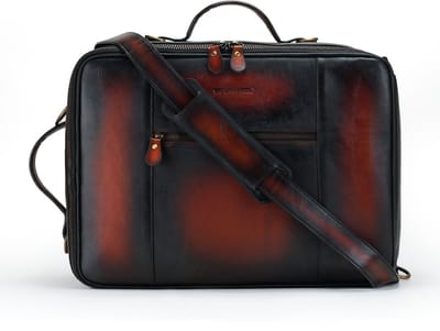 DE LAMASSU® (Zander) 2-in-1 Leren Rugzak & Schoudertas – Echt Volnerf Leer – Laptop 15,6 Inch – Camera & Business Tas – Unisex
