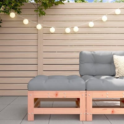 Houten voetenbank - Tuin kruk - Buiten ontspannen - Massief Douglas hout - 71 x 30 x 27 cm - Natuurlijk