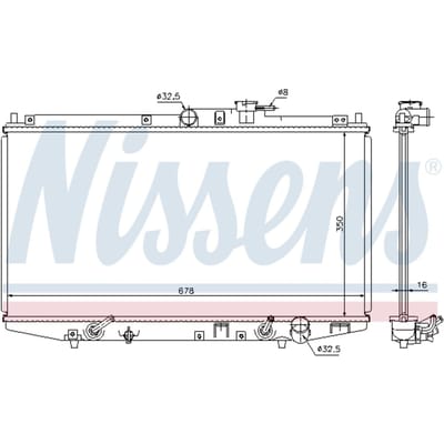 Radiator, motorkoeling NISSENS 68117