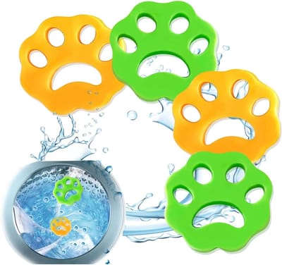 Dierenhaarverwijderaar - Wasmachine Pluisverwijderaar - Wassen Schoonmaken - Herbruikbaar Siliconen Materiaal - 10 x 10 x 4 cm - Multicolor
