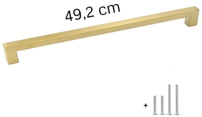 Gouden Handgreep 49,2 cm - Groot – Luxe Kastgreep & Schuifdeur Greep – Modern & Industrieel