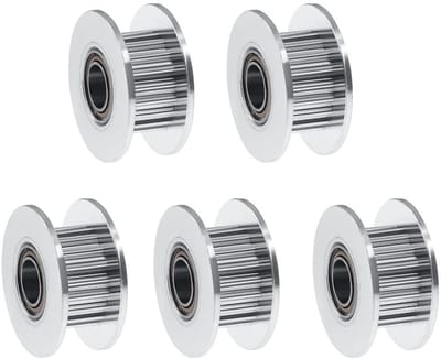 Dailygoods- Zahnriemenscheibe 5-Stuks - GT2 Pulley - Breedte 6mm - Tanden 20 - Binnenboorgat 5mm - Geschikt voor 3D-printer