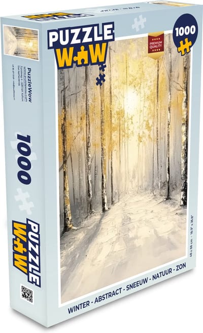 Puzzel Winter - Abstract - Sneeuw - Natuur - Zon - Legpuzzel - Puzzel 1000 stukjes volwassenen