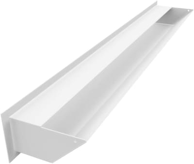 Ventilatie rooster - Luchtuitlaat rooster - Kachel ventilatie - Schuine luchtinlaat - 9 x 80 cm - Wit