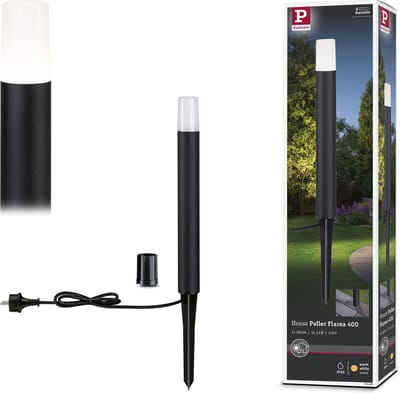 LED-bolderlamp Flarea IP65 400mm 3000K 3,1W 280lm 230V Zwart Aluminium