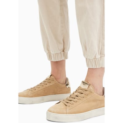 AllSaints Shana Suede Sneaker Oak Beige Größe: 40 | Trainers Outlet | Damen | Braun