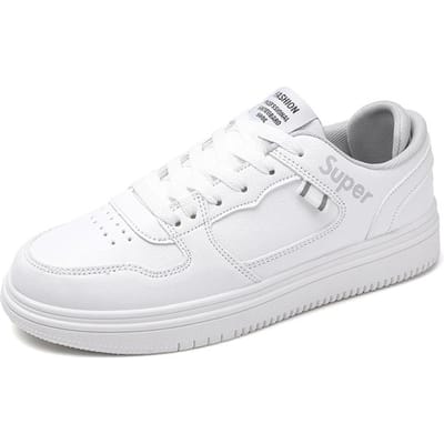 Lage Top Effen Kleur Sport Jeugd Mode Casual Schoenen Zomer Ademend Board Antislip Slijtvast Heren Skateschoenen 44 white
