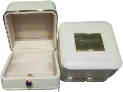 Sieraden Doos - Ring Opberger - Bruiloft Presentatie - Zacht Materiaal - Eén Maat - Wit