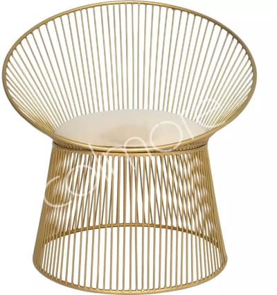Colmore by Diga living in luxury gouden stoel met fluwelen zitting 77 x 64 x 80 cm