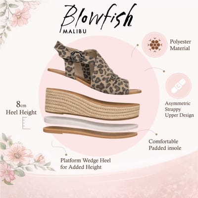 Blowfish Malibu Dames Luipaardprint Wedge Slingbacks Hielsandalen - Amira