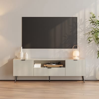 Tv-meubel Nand 160x40x51 cm havermout [en.casa]