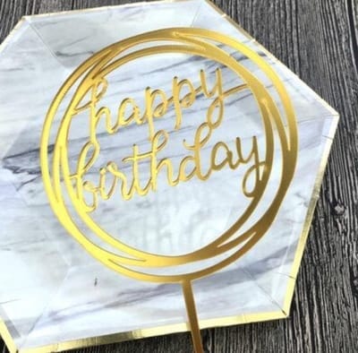 Akyol - caketopper -cake topper -taart topper -happy birthday topper -goude taarttopper -goude taart topper - verjaardag topper-- Verjaardag Cake Topper Bling Sparkle- Decoratie Teken Gelukkige Verjaardag- Cake Topper Meisje Verjaardag Dessert Decor