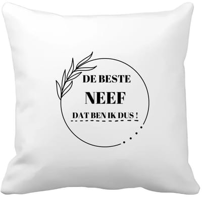 Akyol - de beste neef dat ben ik dus Kussen hoes - Neef - beste neef - liefste neef - verjaardag - cadeau - kado - bedankje - 40 bij 40 cm
