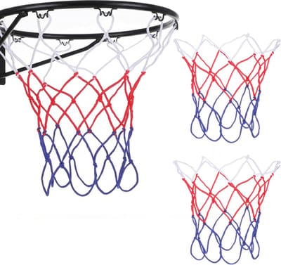 Basketbalnet set van 2 stuks, 8 lussen voor binnen- en buitengebruik, weerbestendig en duurzaam