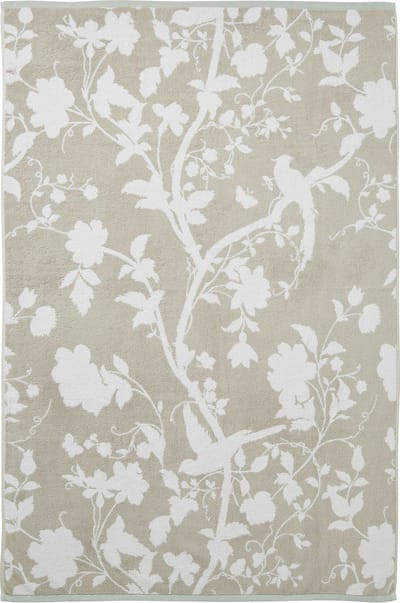 Laura Ashley Oriental Garden Badlaken - Bloemen - 100x150cm - Beige
