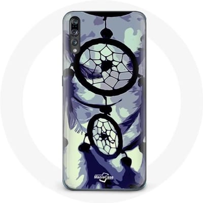 Hoesje voor Huawei P20 Dreamcatcher paars grijs en zwart