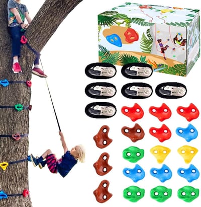 Klimgrepen Set - Klimwand Accessoires - Actieve Spelletjes - Weerbestendig Ontwerp - 18 Stuks - Veelkleurig