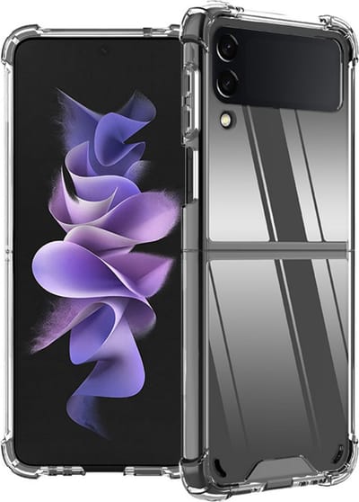 Hoesje voor Samsung Galaxy Z FLIP 3 5G backcover Shockproof siliconen Transparant