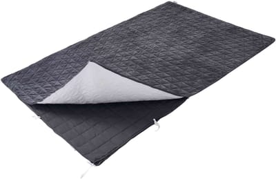 Tuckzy DreamSoft - Hoes Verzwaringsdeken - Minky Fleece - 3-zijden Rits - 140×200 cm - Donkergrijs
