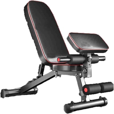 Verstelbare Halterbank - Fitnessbank Trainingsbank - Krachttraining Thuis - Ruimtebesparend Opvouwbaar - 440 Lbs Capaciteit - Zwart