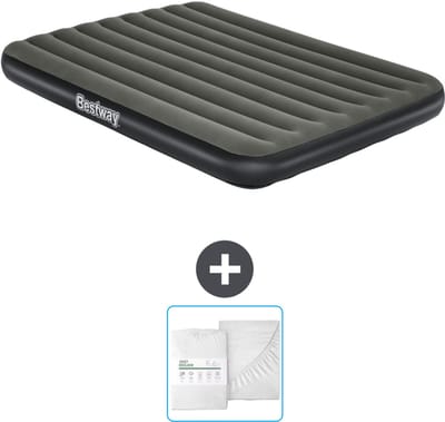 Bestway luchtbed - 2-Persoons - 152 x 203 x 25 cm - Groen - Inclusief en Hoeslaken