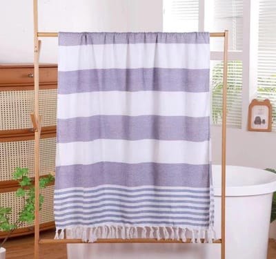 Dailygoods- Strandhanddoek XXL 180x90 cm - Sneldrogend - Hamamdoek - Boho-stijl met franjes - Katoenen materiaal - Hoogste comfort