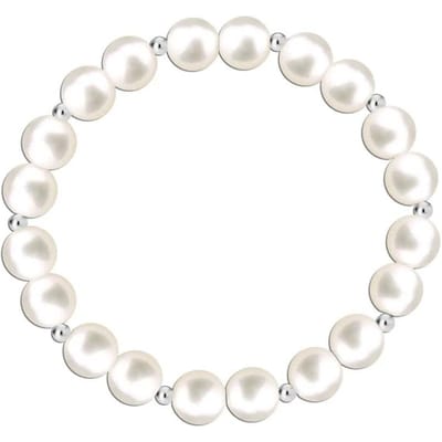 Dames Elastische Parels Bracelet in 925 Sterling Zilver BIPU014