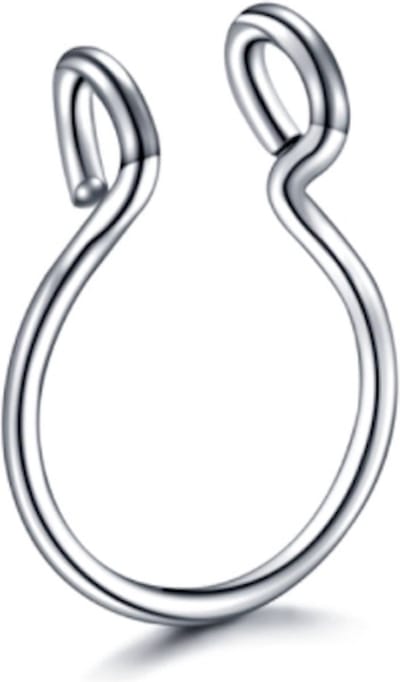 New Age Devi - fake septum piercing - neppe piercing zilver - neppe septum piercing ringetje