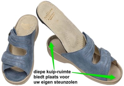 Fidelio Hallux -Dames - blauw licht - slippers & muiltjes - maat 35
