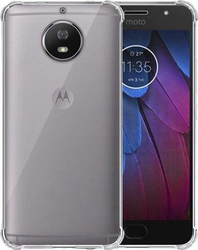 Telefoonhoesje Geschikt voor Motorola Moto G5s Transparant - Shockproof TPU Siliconen Case met Stootrand Doorzichtig - Smartphonica geschikt voor Motorola Moto G5s
