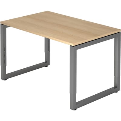 REGO 12 G | Bureau - 120x80 Tafelhoogte I In hoogte verstelbaar Eiken/Grafiet