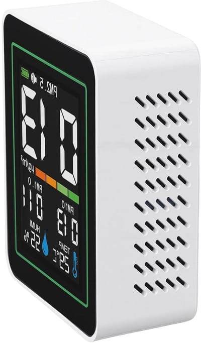 Luchtkwaliteit Meter - Binnenlucht Tester - Gezond Milieu - Infraroodstofsensor - 70 x 35 x 90 mm - Zwart
