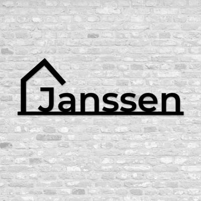 Naambordje Unico - Huisje met familienaam (incl. set voor bevestiging) | Incl. 2 jaar garantie