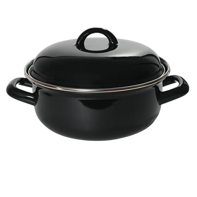 Braadpan - Emaille - 26cm -Zwart