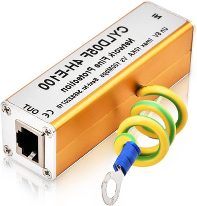 Ethernet Surge Protector - Netwerk Bliksem Beveiliger - Signalen Beveiligen - Multilevel Bescherming - 5 Volt - default