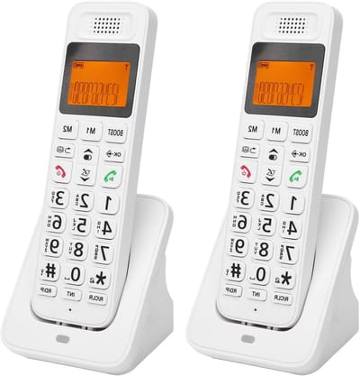 Draadloos Telefoonsysteem - Vaste Telefoon - Thuis Bellen - Slimme Oproepblokkering - 10 Uur Beltijd - Wit
